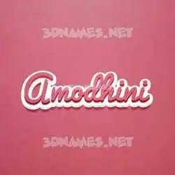 amodhini in Red Scribble style - 3D name wallpaper