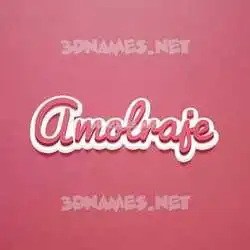 amolraje in Red Scribble style - 3D name wallpaper