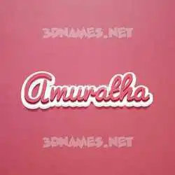 amuratha in Red Scribble style - 3D name wallpaper