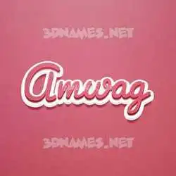 amwag in Red Scribble style - 3D name wallpaper