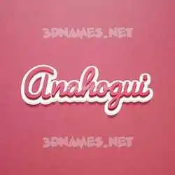 anahogui in Red Scribble style - 3D name wallpaper