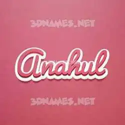 anahul in Red Scribble style - 3D name wallpaper