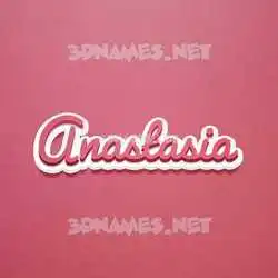 anastasia in Red Scribble style - 3D name wallpaper