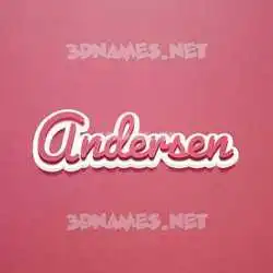 andersen in Red Scribble style - 3D name wallpaper