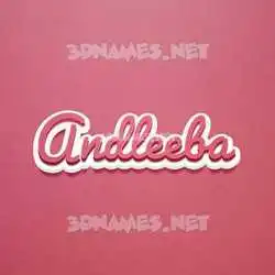 andleeba in Red Scribble style - 3D name wallpaper