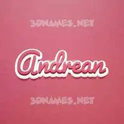andrean in Red Scribble style - 3D name wallpaper