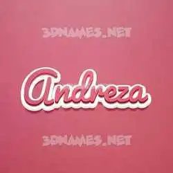andreza in Red Scribble style - 3D name wallpaper
