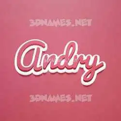 andry in Red Scribble style - 3D name wallpaper