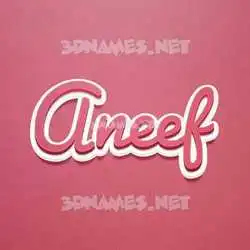 aneef in Red Scribble style - 3D name wallpaper