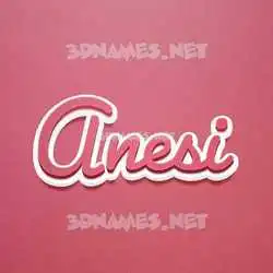 anesi in Red Scribble style - 3D name wallpaper