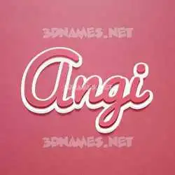 angi in Red Scribble style - 3D name wallpaper