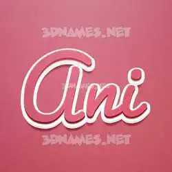 ani in Red Scribble style - 3D name wallpaper