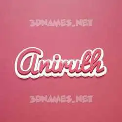 aniruth in Red Scribble style - 3D name wallpaper
