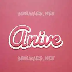 anive in Red Scribble style - 3D name wallpaper