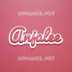 anjalee in Red Scribble style - 3D name wallpaper