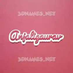 anjaligaurav in Red Scribble style - 3D name wallpaper