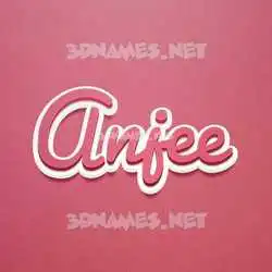 anjee in Red Scribble style - 3D name wallpaper
