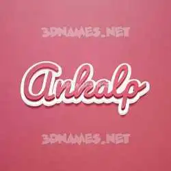 ankalp in Red Scribble style - 3D name wallpaper