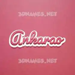 ankarao in Red Scribble style - 3D name wallpaper