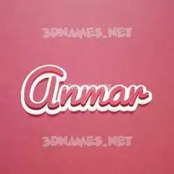 anmar in Red Scribble style - 3D name wallpaper