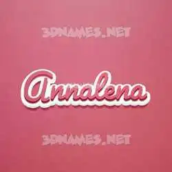 annalena in Red Scribble style - 3D name wallpaper