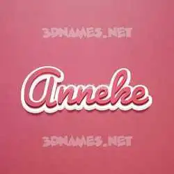 anneke in Red Scribble style - 3D name wallpaper
