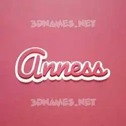 anness in Red Scribble style - 3D name wallpaper