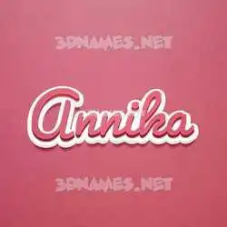 annika in Red Scribble style - 3D name wallpaper