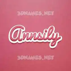 annsily in Red Scribble style - 3D name wallpaper