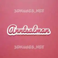 anntsalman in Red Scribble style - 3D name wallpaper