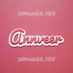 annveer in Red Scribble style - 3D name wallpaper