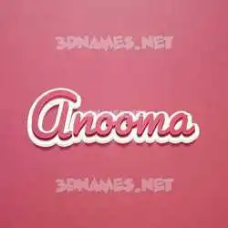 anooma in Red Scribble style - 3D name wallpaper