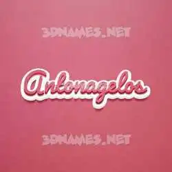 antonagelos in Red Scribble style - 3D name wallpaper