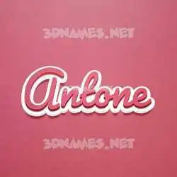 antone in Red Scribble style - 3D name wallpaper