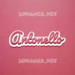 antonello in Red Scribble style - 3D name wallpaper