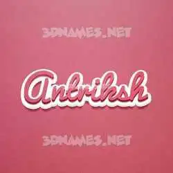 antriksh in Red Scribble style - 3D name wallpaper