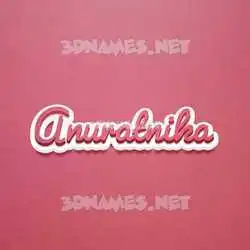 anuratnika in Red Scribble style - 3D name wallpaper