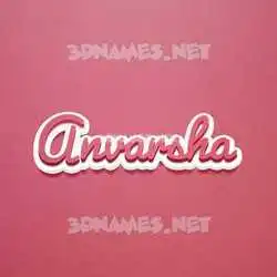 anvarsha in Red Scribble style - 3D name wallpaper