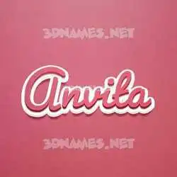 anvita in Red Scribble style - 3D name wallpaper