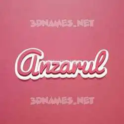 anzarul in Red Scribble style - 3D name wallpaper