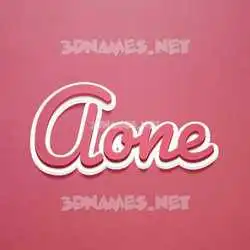aone in Red Scribble style - 3D name wallpaper