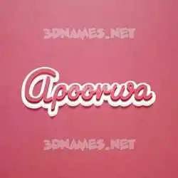 apoorwa in Red Scribble style - 3D name wallpaper
