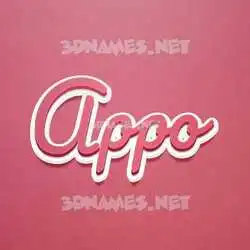 appo in Red Scribble style - 3D name wallpaper