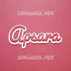 apsara in Red Scribble style - 3D name wallpaper