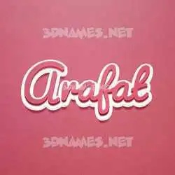 arafat in Red Scribble style - 3D name wallpaper