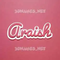 araish in Red Scribble style - 3D name wallpaper