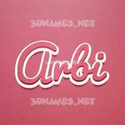 arbi in Red Scribble style - 3D name wallpaper