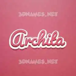 archita in Red Scribble style - 3D name wallpaper
