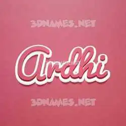 ardhi in Red Scribble style - 3D name wallpaper