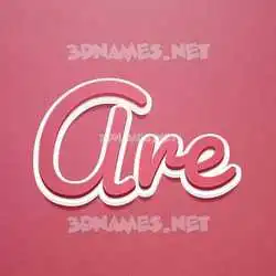 are in Red Scribble style - 3D name wallpaper